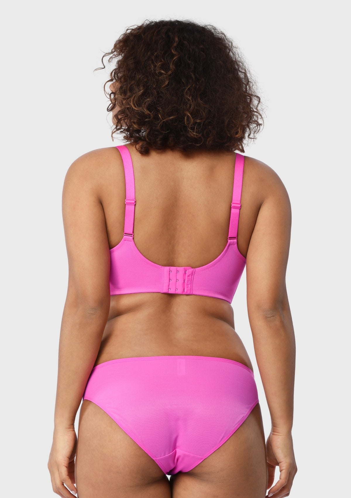 Billie Cross Front Strap Barbie Pink Smooth Sheer Mesh Underwire Bra - HSIA