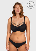 Billie Cross Front Strap Smooth Sheer Mesh Underwire Bra - HSIA