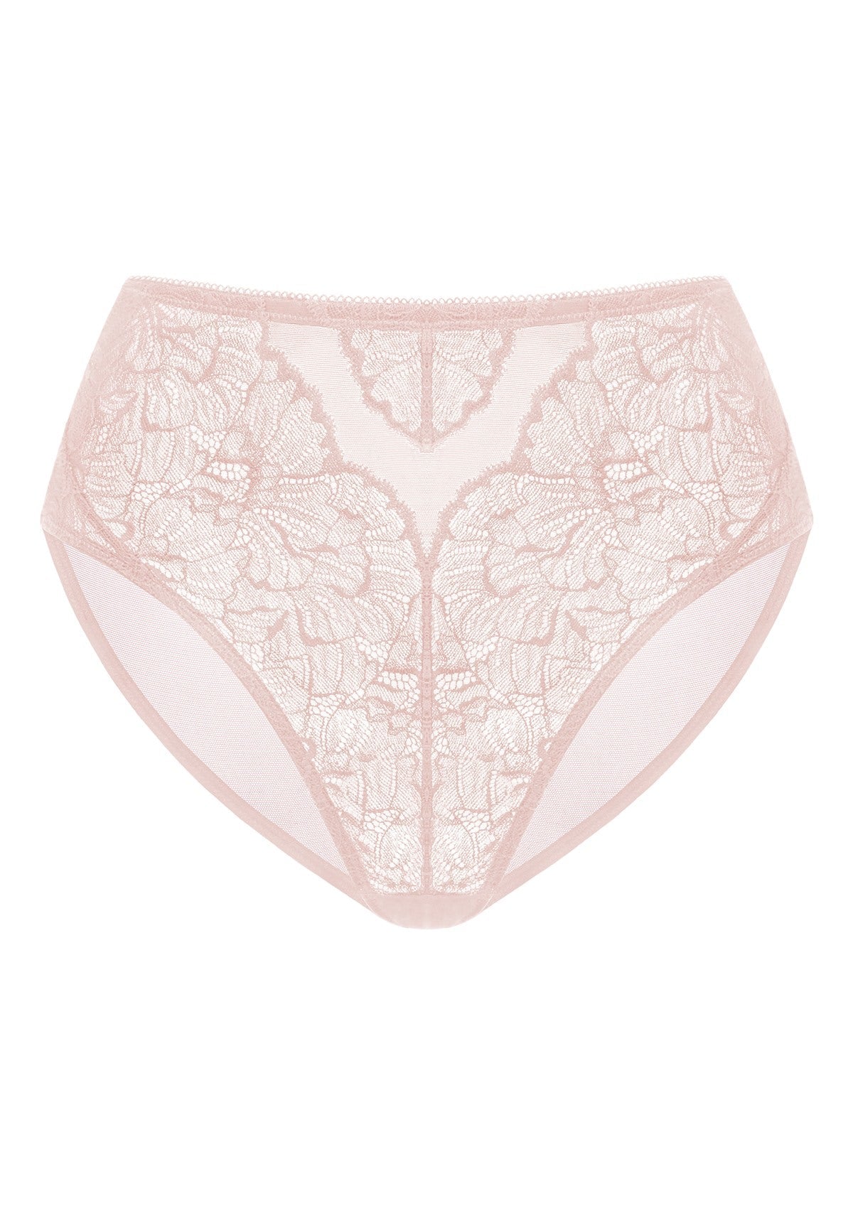 Blossom High-Rise Dark Pink Lace Brief Underwear - HSIA