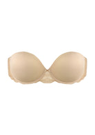 Blossom Mist Lace Trim Clear Back Strap Convertible Strapless Bra - HSIA