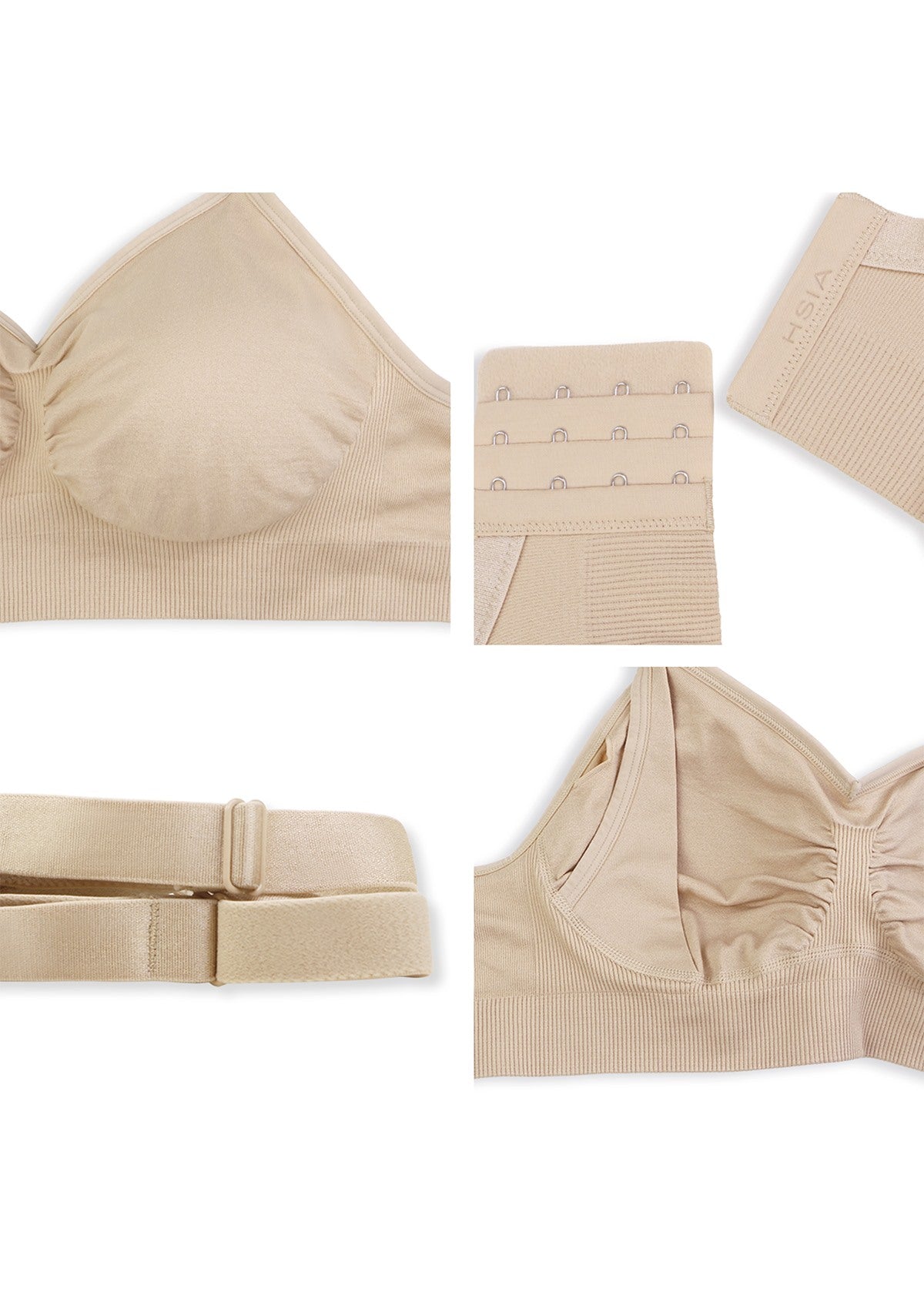 ComfyCare Seamless Full Coverage Wireless Padded Nursing Maternity Bra - HSIA