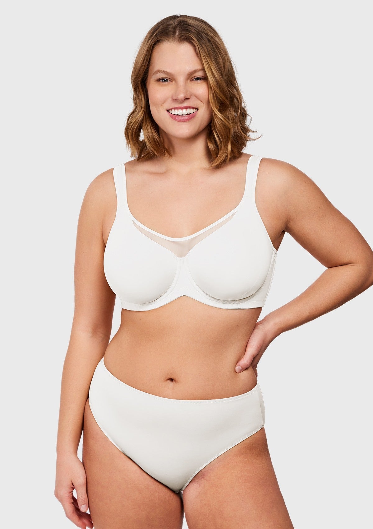 (Cardi B recommends)CoolComfort Smoothing Unlined Minimizer Underwire Bra - HSIA