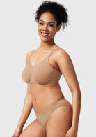 Momship Smoothing Unlined Minimizer Underwire Bra - HSIA