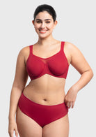 (Cardi B recommends)CoolComfort Smoothing Unlined Minimizer Underwire Bra - HSIA