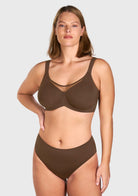 (Cardi B recommends)CoolComfort Smoothing Unlined Underwire Minimizer Bra - HSIA