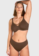 (Cardi B recommends)CoolComfort Smoothing Unlined Underwire Minimizer Bra - HSIA