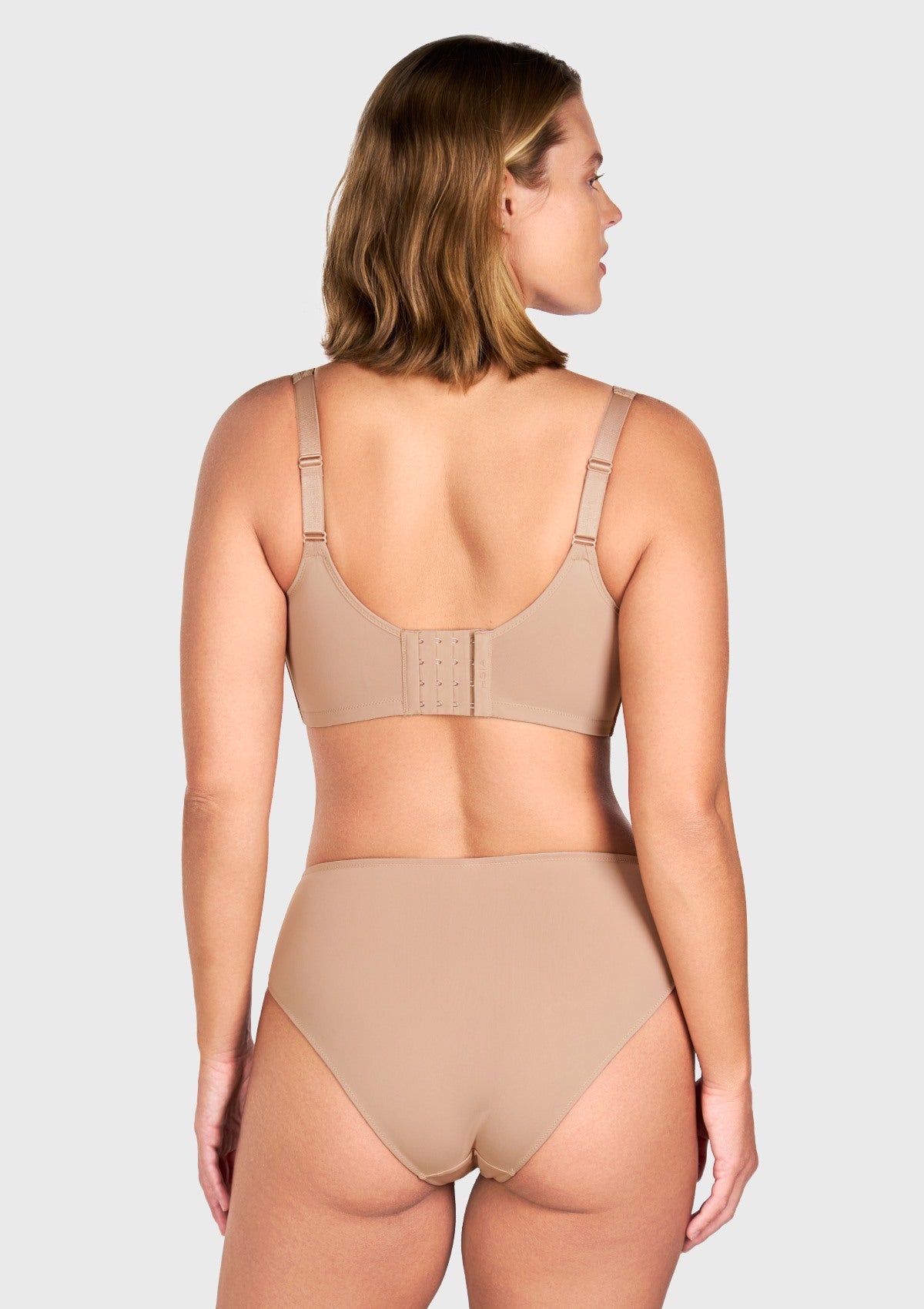 (Cardi B recommends)CoolComfort Natural Nude Smoothing Unlined Underwire Minimizer Bra - HSIA