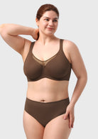 (Cardi B recommends)CoolComfort Smoothing Unlined Underwire Minimizer Bra - HSIA