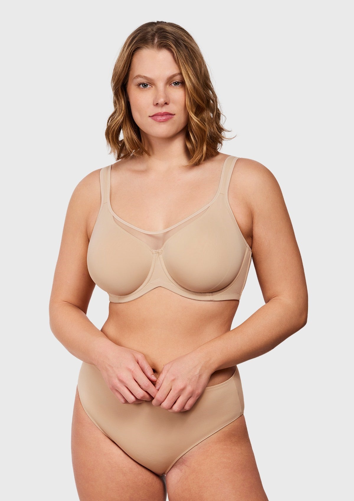 (Cardi B recommends)CoolComfort Smoothing Unlined Minimizer Underwire Bra - HSIA