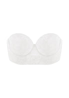 Daisy Smooth Lace Lightly Padded Longline Underwire Strapless Balconette Bra - HSIA