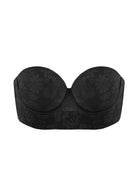 Daisy Smooth Lace Lightly Padded Longline Underwire Strapless Balconette Bra - HSIA