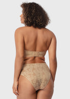 Daisy Lace Non-padded Strapless Minimizer Underwire Bra - HSIA