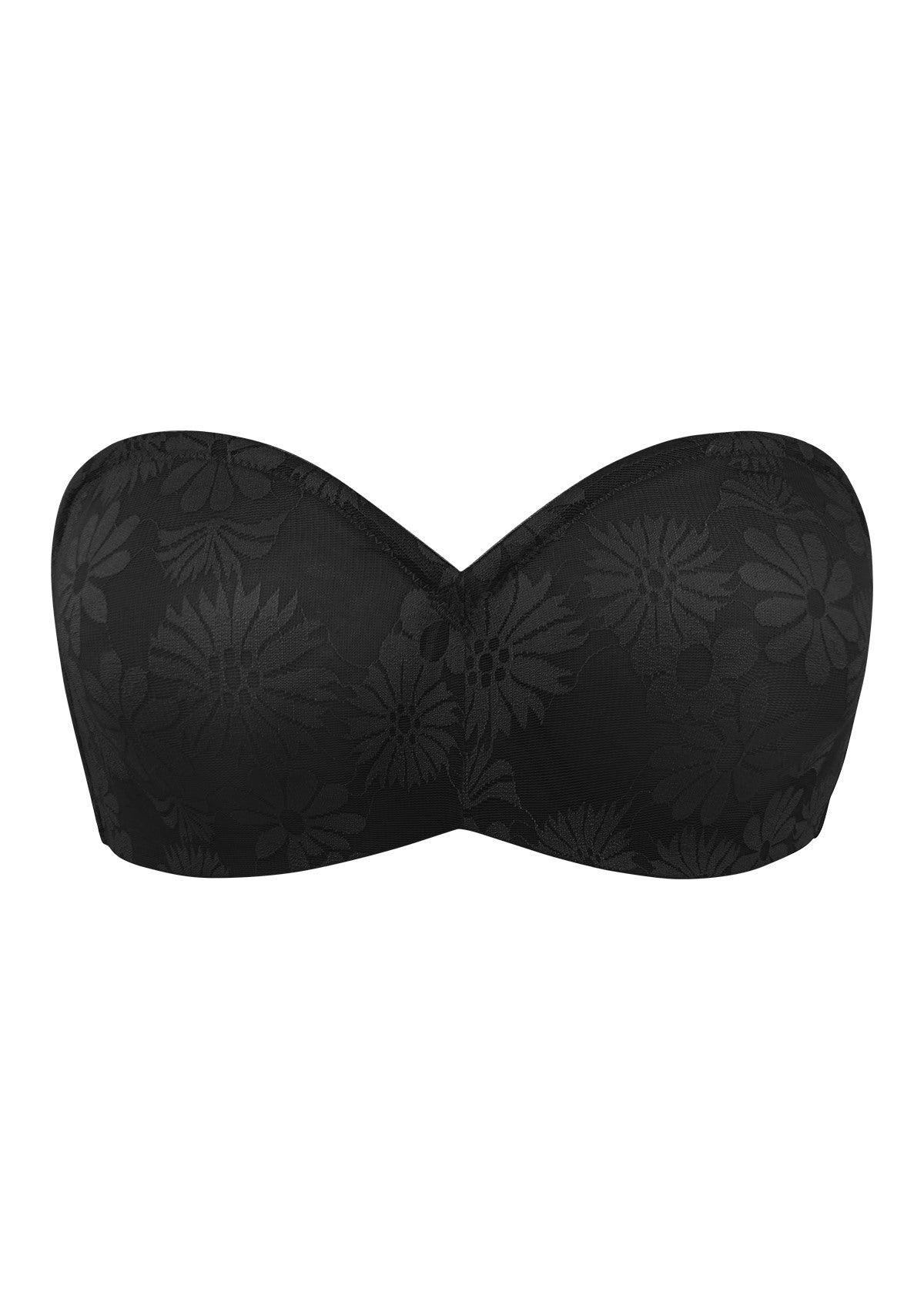 Daisy Lace Non-padded Strapless Minimizer Underwire Bra - HSIA