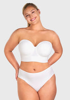 Daisy Smooth Lace Lightly Padded Longline Underwire Strapless Balconette Bra - HSIA