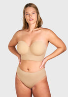 Daisy Smooth Lace Lightly Padded Longline Underwire Strapless Balconette Bra - HSIA