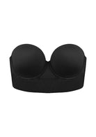 Daisy Smooth Lace Lightly Padded Longline Underwire Strapless Balconette Bra - HSIA