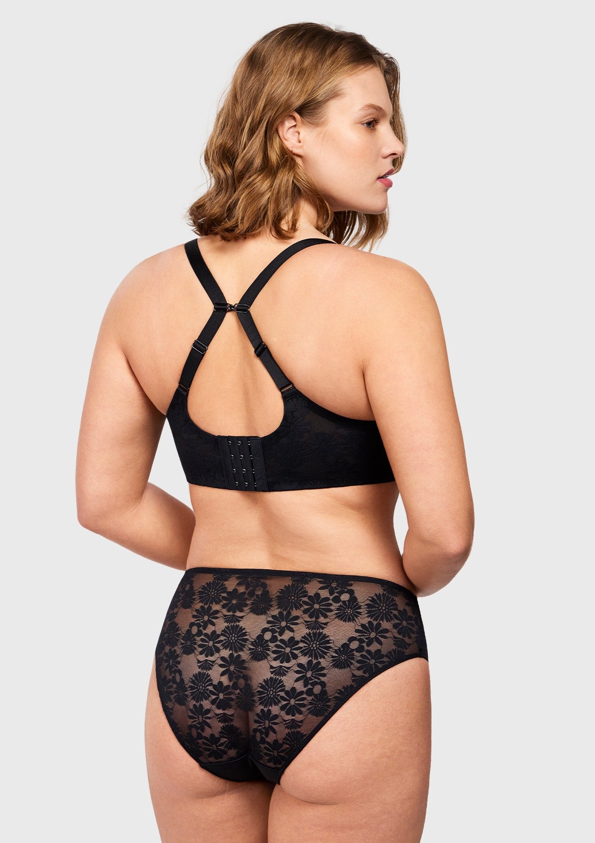 Daisy Smooth Lace Lightly Padded Racerback T-shirt Underwire Bra - HSIA