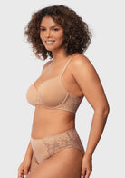 Daisy Smooth Lace Lightly Padded Racerback Underwire T-shirt Bra - HSIA