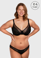 Enchante Unlined Non-padded Lace Underwire Bra - HSIA