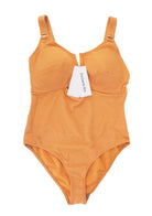 Enchante Bra V-wire Plunge Textured One-piece Cutout Swimsuit - HSIA