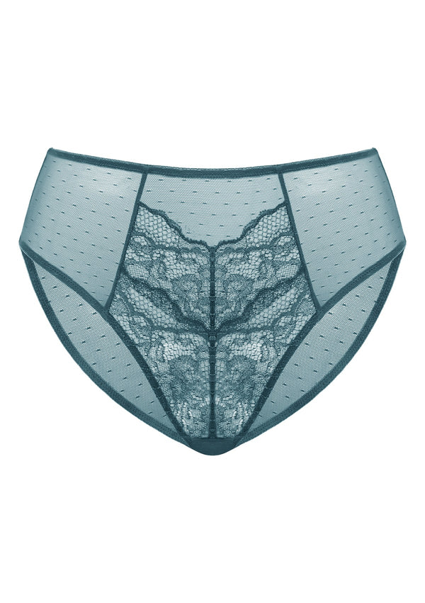 Enchante Lace Balsam Blue Bikini Underwear - HSIA