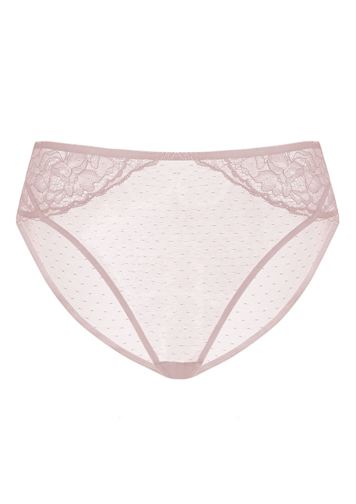Enchante High-Rise Dark Pink Mesh Brief Underwear - HSIA