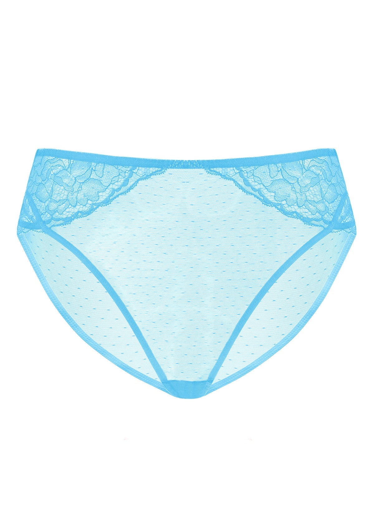 Enchante High-Rise Capri Blue Mesh Brief Underwear - HSIA