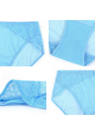 Enchante High-Rise Capri Blue Mesh Brief Underwear - HSIA