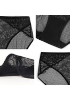 Enchante High-Rise Black Mesh Brief Underwear - HSIA