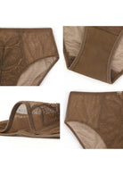 Enchante High-Rise Cocoa Brown Lace Brief Underwear - HSIA