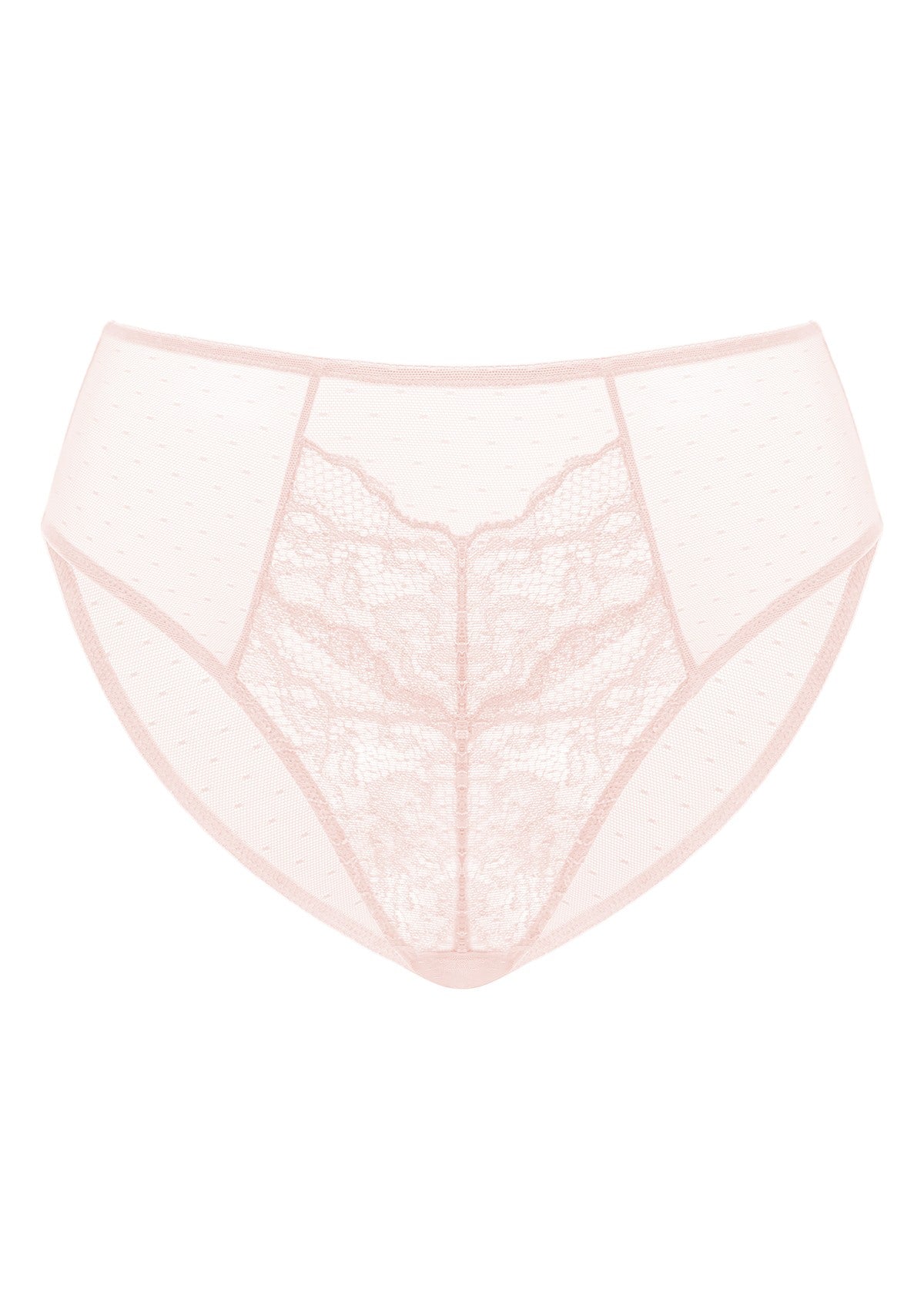 Enchante High-Rise Dusty Peach Lace Brief Underwear - HSIA
