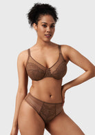 (Cardi B recommends)Enchante Unlined Non-padded Lace Underwire Bra - HSIA