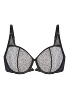 Ethereal Lines Embroidery Unlined Underwire Bra - HSIA