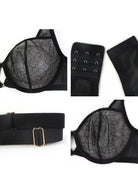 Ethereal Lines Embroidery Unlined Underwire Bra - HSIA