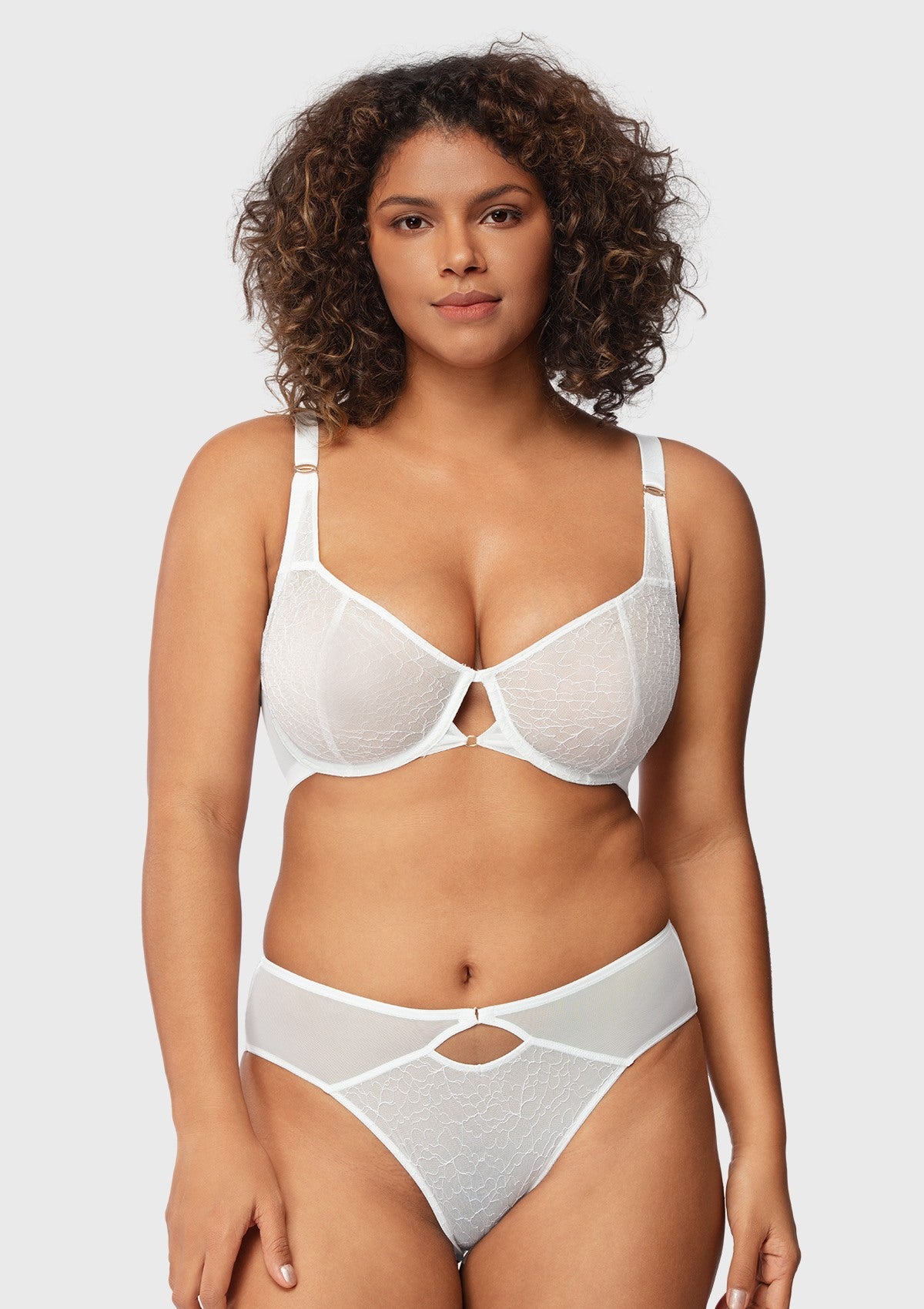 Ethereal Lines Embroidery Unlined Underwire Bra - HSIA