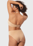 Fiery Unlined Seamless Comfort Underwire Plus Size Bandeau Strapless Bra - HSIA