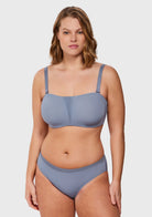 Fiery Unlined Seamless Comfort Underwire Plus Size Bandeau Strapless Bra - HSIA