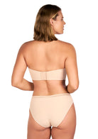 Fiery Unlined Seamless Comfort Underwire Plus Size Bandeau Strapless Bra - HSIA