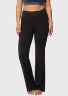 LEAPX High-Waisted Stretch Bootcut Yoga Pants Workout Leggings With Pockets - HSIA