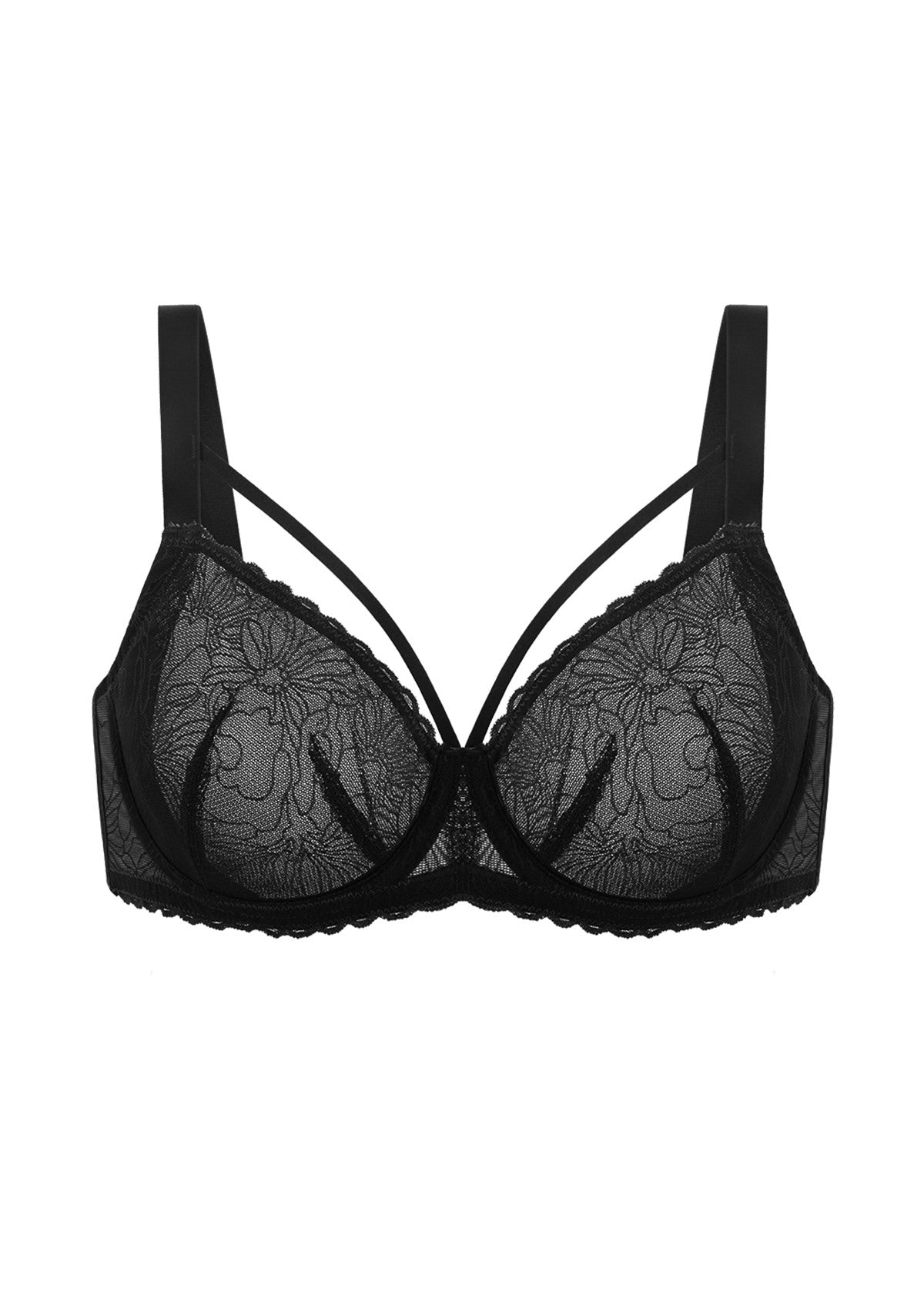 HSIA Penumbra Floralette Unlined Strappy Lace Uderwire Bra - HSIA