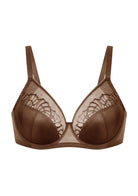 HSlA Pearl Shimmer Unlined Plus Size Full Coverage Underwire Comfortable Bra - HSIA