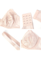 HSlA Pearl Shimmer Unlined Plus Size Full Coverage Underwire Comfortable Bra - HSIA
