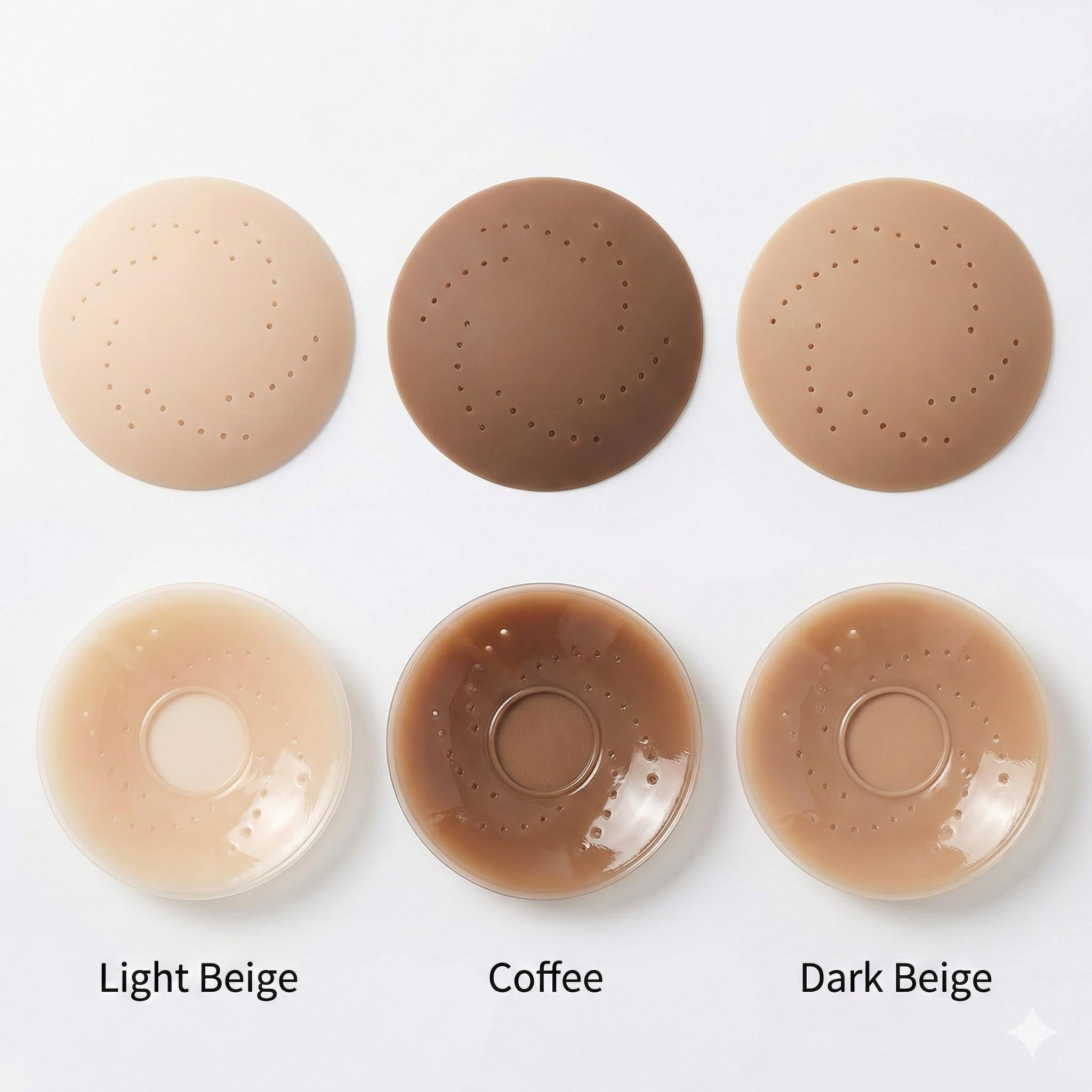 HSIA AirSwirl Breathable Ultra Thin 0.1mm Invisible Food-Grade Silicone Nipple Covers Hypoallergenic Reusable Seamless Pasties for Large Breasts DDD Cup - HSIA