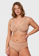 (Cardi B recommends)Joan Ultimate Soft T-shirt Unlined Underwire Minimizer Bra - HSIA