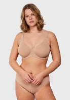 (Cardi B recommends)Joan Ultimate Soft T-shirt Unlined Underwire Minimizer Bra - HSIA
