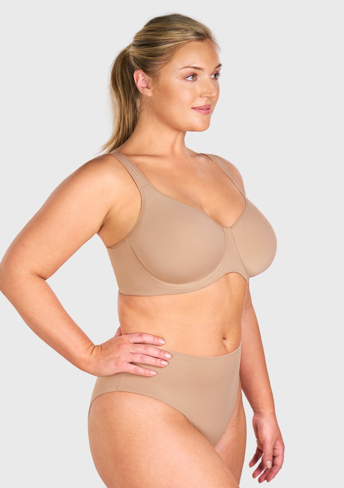Joan Ultimate Soft T-shirt Unlined Underwire Minimizer Bra - HSIA