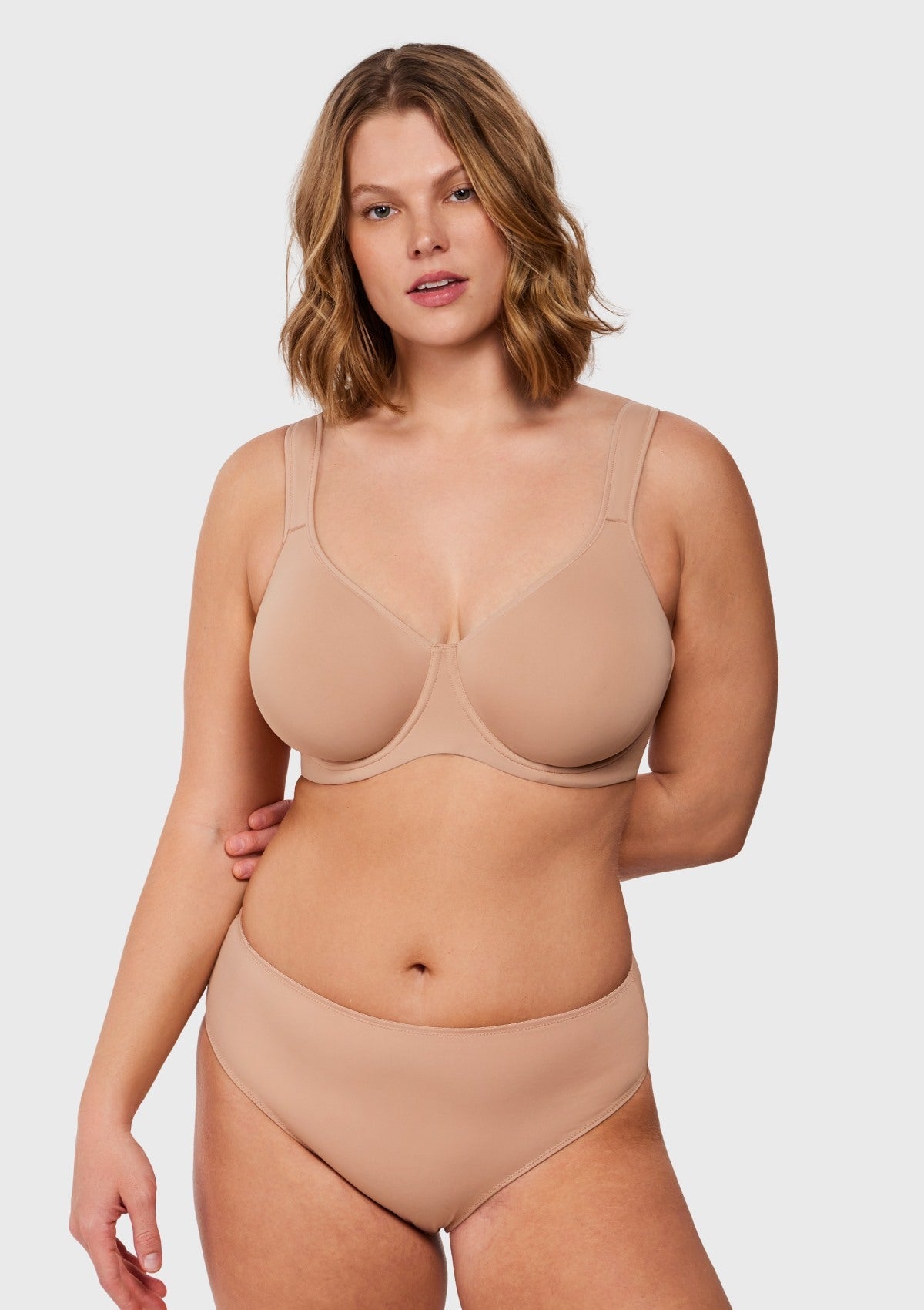 (Cardi B recommends)Joan Ultimate Soft T-shirt Unlined Underwire Minimizer Bra - HSIA