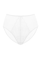 Mermaid High-Rise White Lace Brief Underwear - HSIA