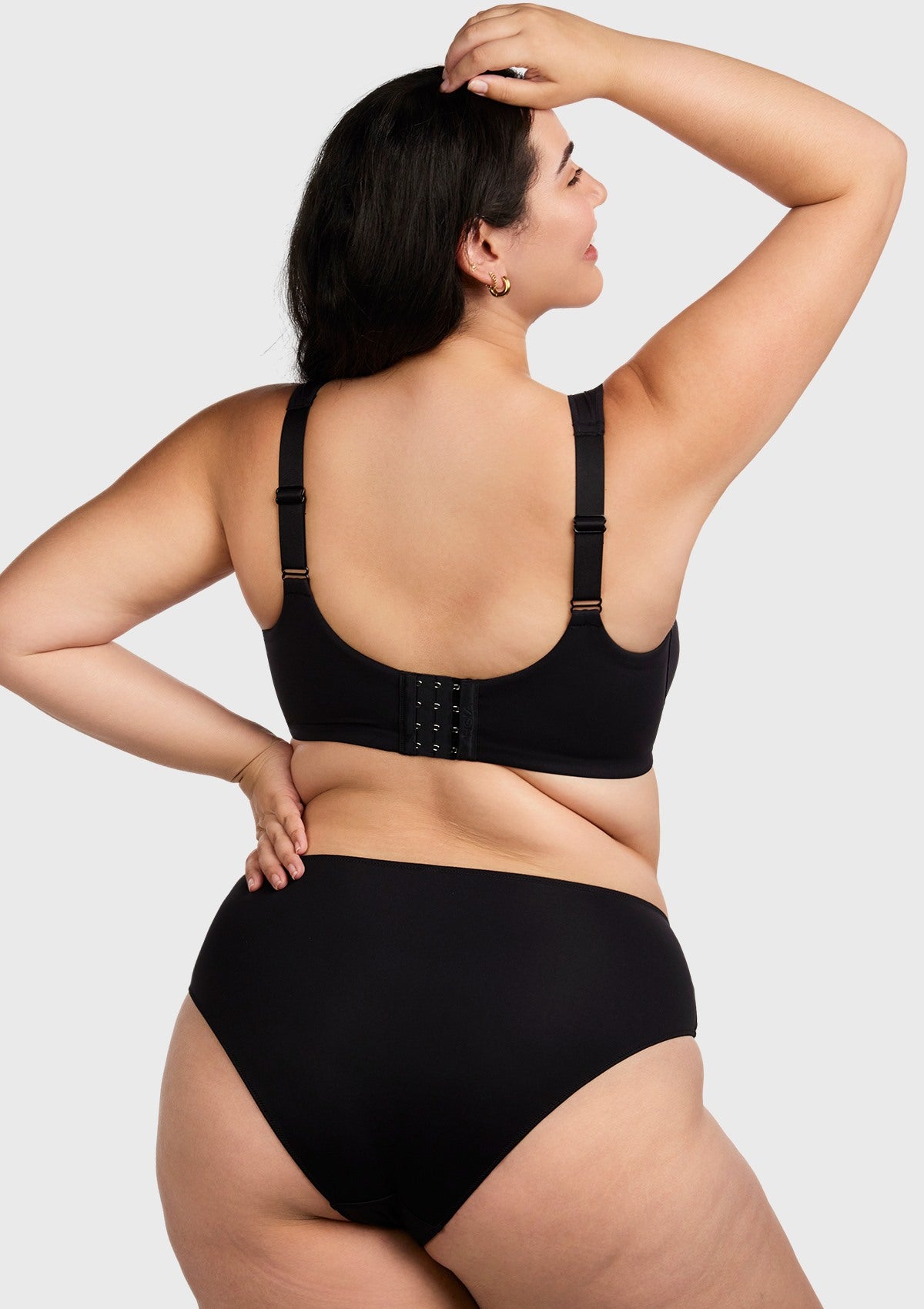 Patricia T-shirt Black Lightly Padded Underwire Minimizer Bra - HSIA