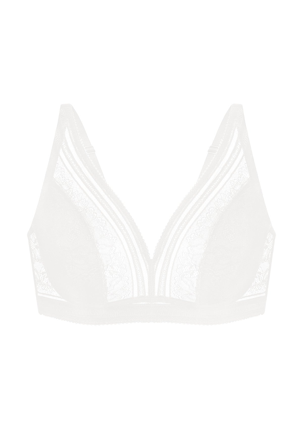 Peony Deep V Lace Wireless Unlined Bralette - HSIA